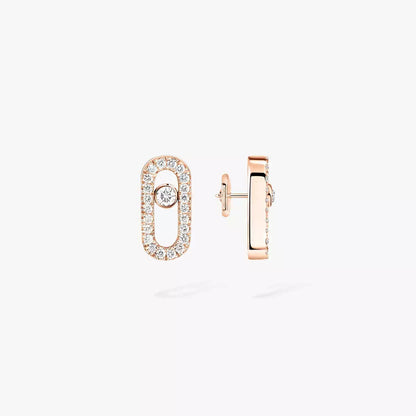 [Clover Jewelry]Move Uno Diamond Earrings