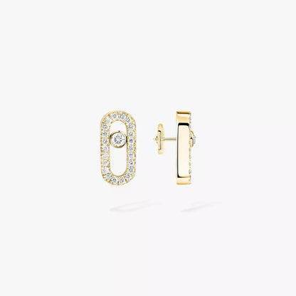 [Clover Jewelry]Move Uno Diamond Earrings