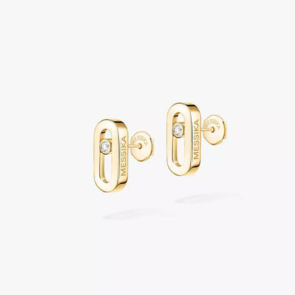 [Clover Jewelry]Move Uno Diamond Stud Earrings