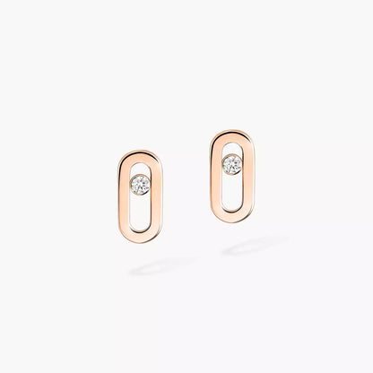 [Clover Jewelry]Move Uno Diamond Stud Earrings