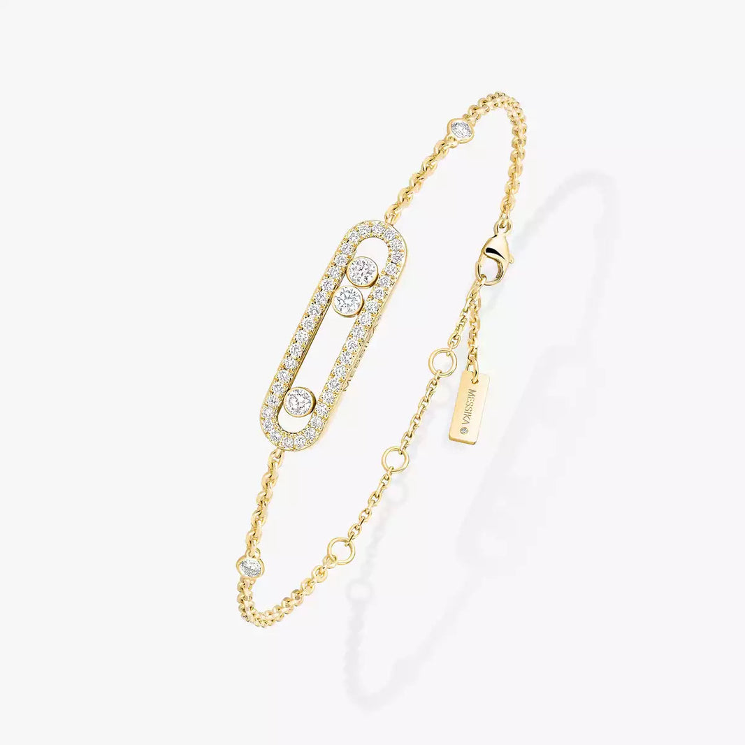 [Clover Jewelry]Pavé Baby Move Diamond Bracelet
