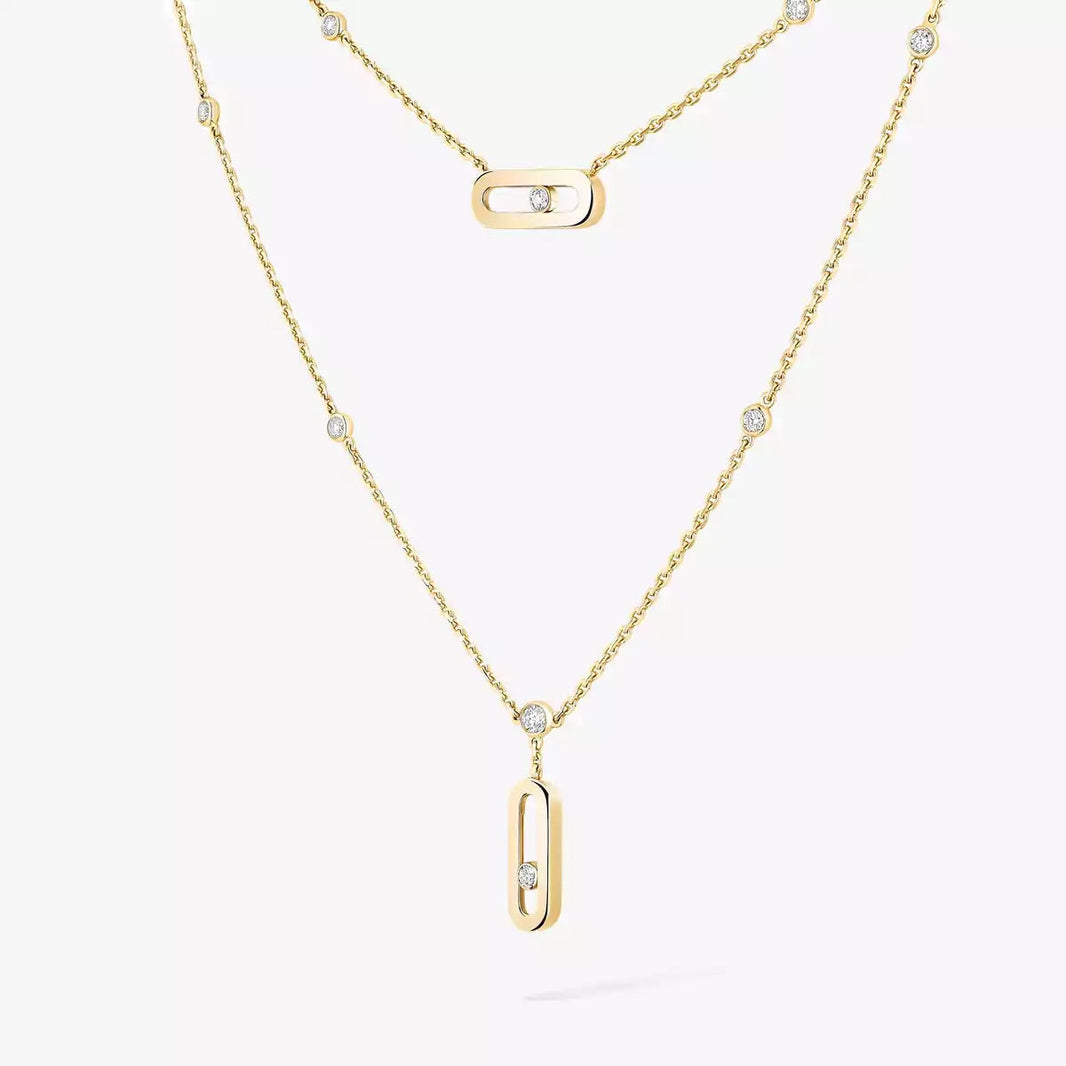 [Clover Jewelry] Move Uno Diamond Necklace