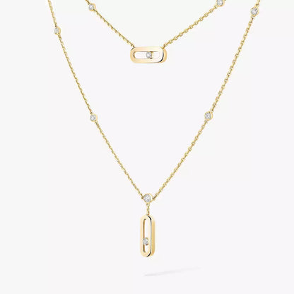 [Clover Jewelry] Move Uno Diamond Necklace