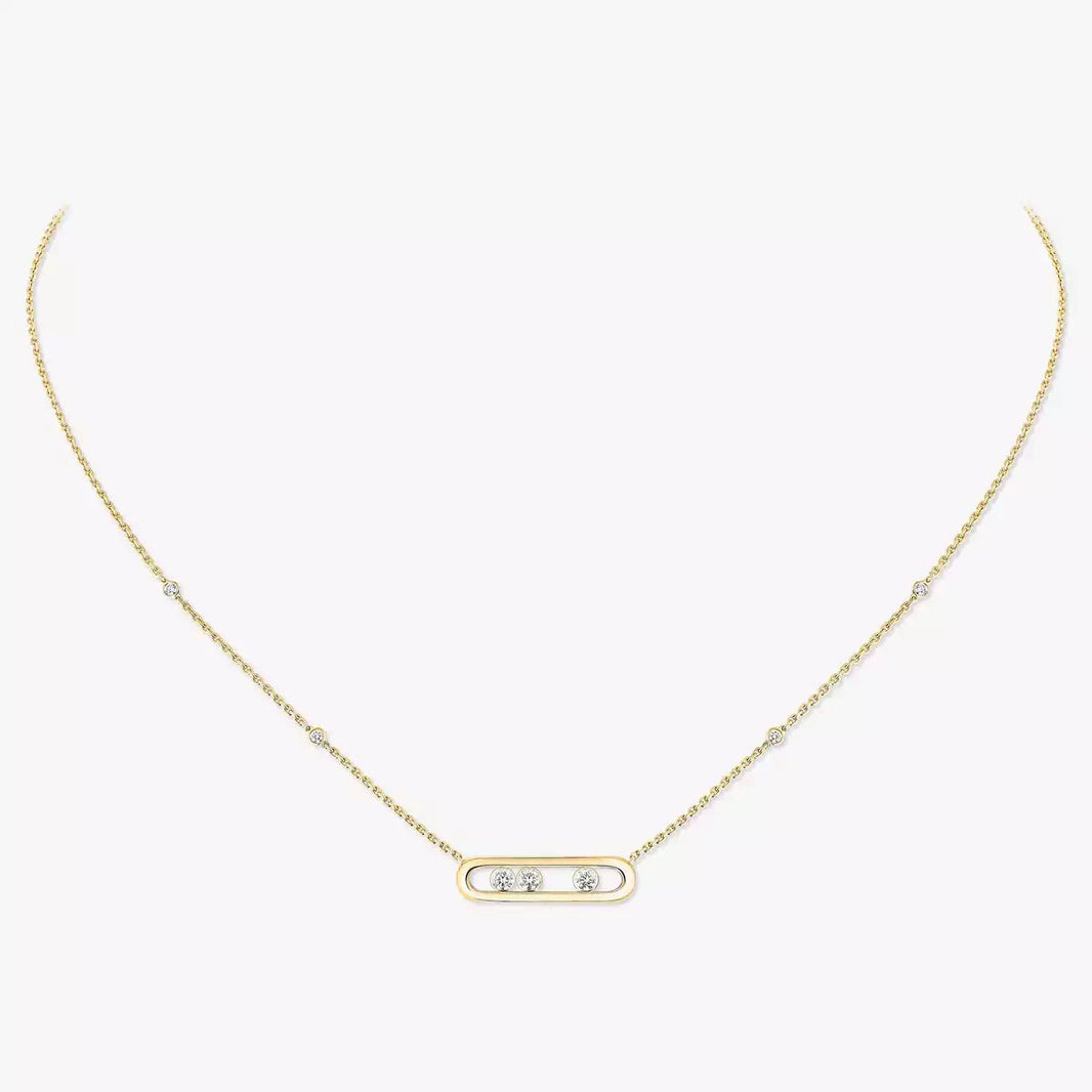 [Clover Jewelry] Baby Move Gold Diamond Necklace