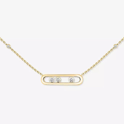 [Clover Jewelry] Baby Move Gold Diamond Necklace