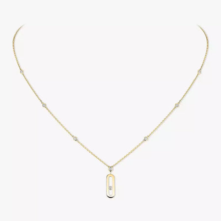 [Clover Jewelry] Move Uno Gold Diamond Long Necklace