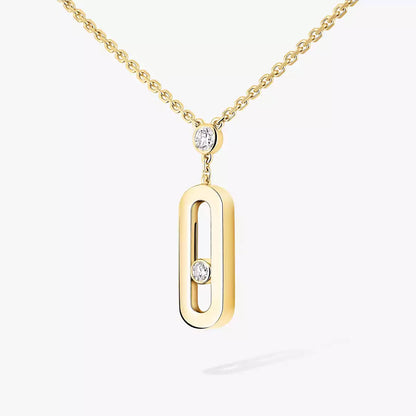 [Clover Jewelry] Move Uno Gold Diamond Long Necklace