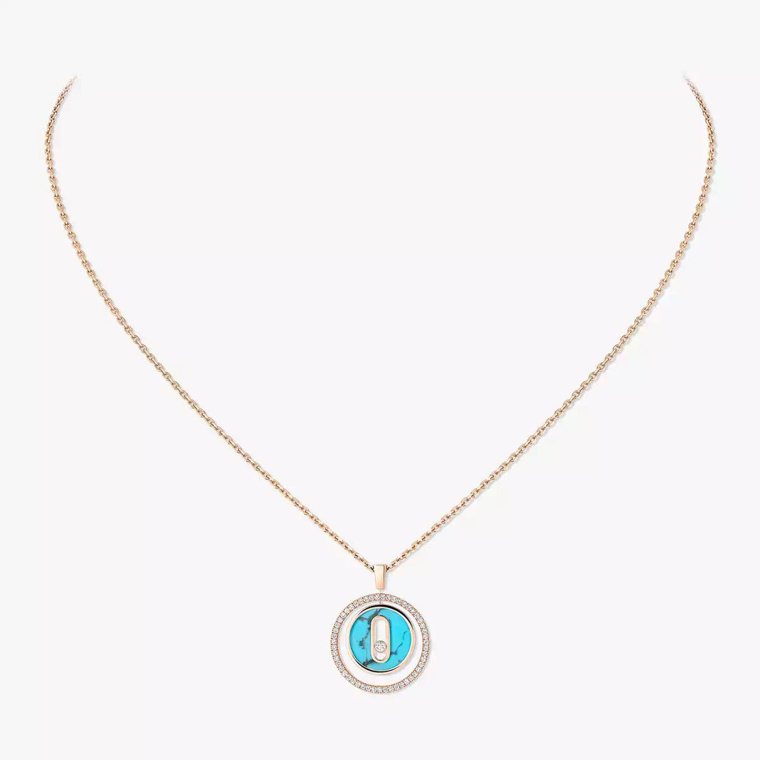 [Clover Jewelry]Lucky Move Diamond Necklace in Rose Gold and White Mother-of-Pearl