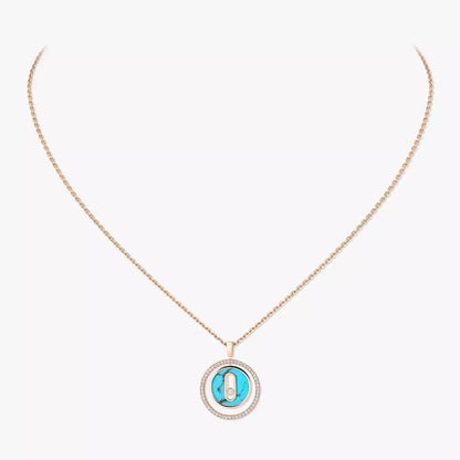 [Clover Jewelry]Lucky Move Diamond Necklace in Rose Gold and White Mother-of-Pearl
