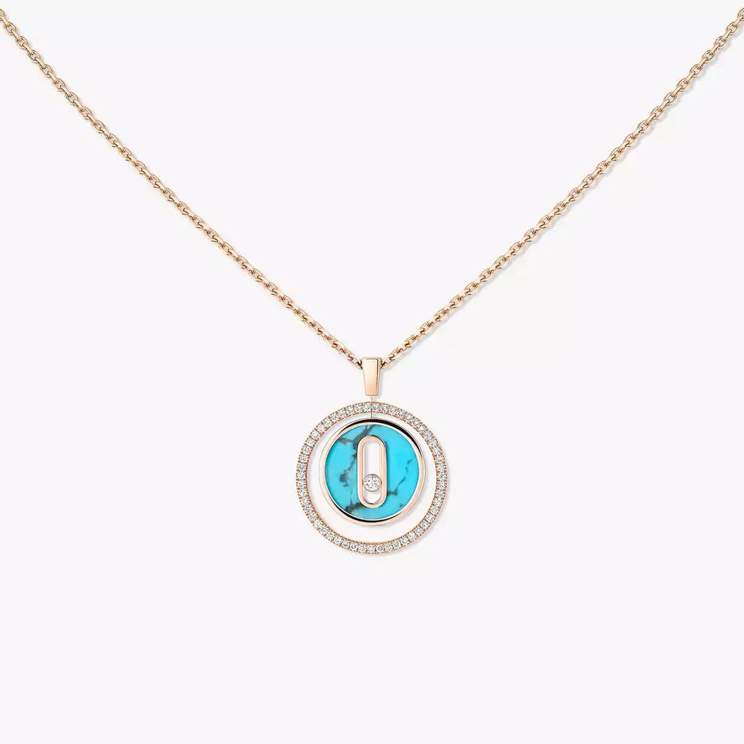 [Clover Jewelry]Lucky Move Diamond Necklace in Rose Gold and White Mother-of-Pearl