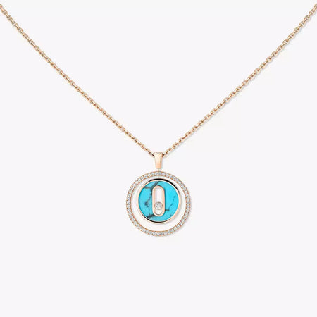 [Clover Jewelry]Lucky Move Diamond Necklace in Rose Gold and White Mother-of-Pearl