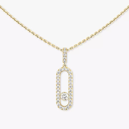 [Clover Jewelry]Move Uno Diamond Necklace in Rose Gold