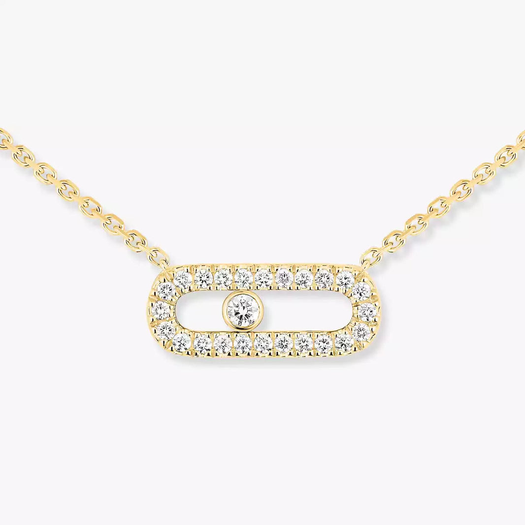 [Clover Jewelry]Diamond Necklace Move Uno