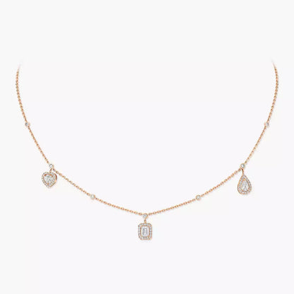 [Clover Jewelry]My Twin Diamond Necklace in Silver