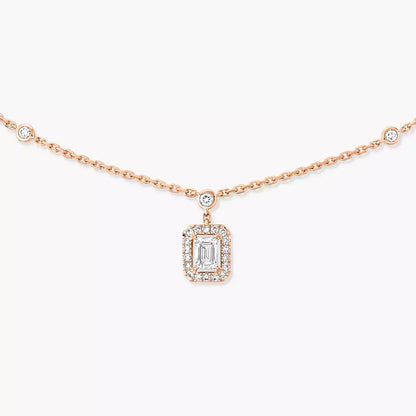 [Clover Jewelry]My Twin Diamond Necklace in Silver