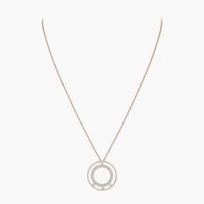 [Clover Jewelry]Move Romane Long Pave_-Set Diamond Necklace