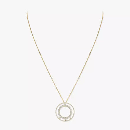 [Clover Jewelry]Move Romane Long Pave_-Set Diamond Necklace