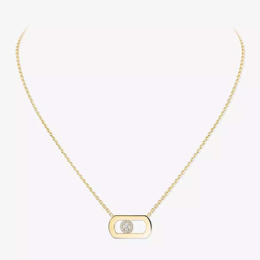 [Clover Jewelry]So Move Diamond Necklace in Gold