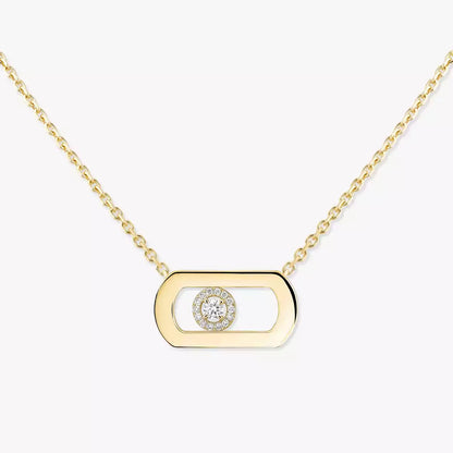 [Clover Jewelry]So Move Diamond Necklace in Gold