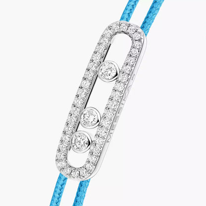 [Clover Jewelry]Messika Care(s) pink cord pavé bracelet