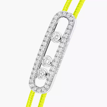 [Clover Jewelry]Messika Care(s) pink cord pavé bracelet