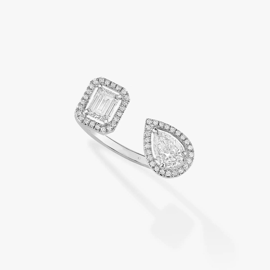 [Clover Jewelry]MY TWIN TOI & MOI SILVER DIAMOND RING