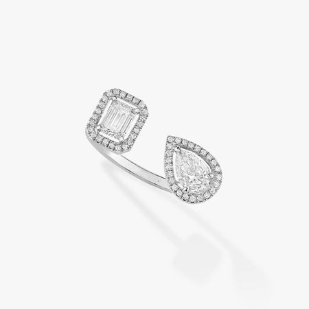 [Clover Jewelry]MY TWIN TOI & MOI SILVER DIAMOND RING
