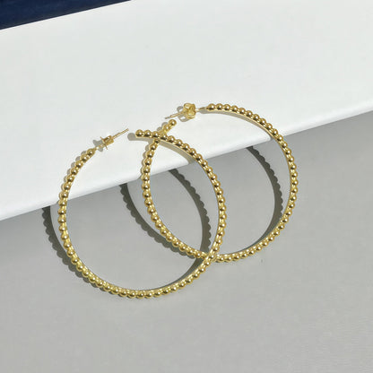 [Clover Jewelry]SMOOTH BEAD STUD EARRINGS