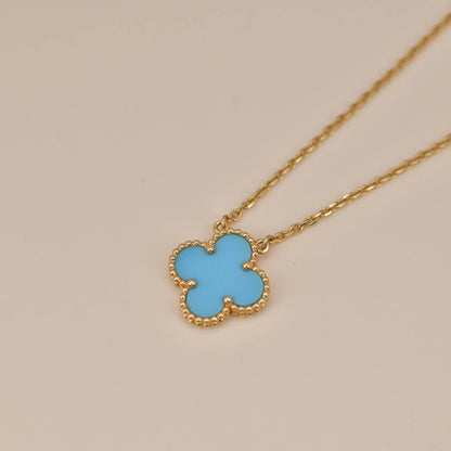[Clover Jewelry]CLOVER 15MM VINTAGE TURQUOISE NECKLACE