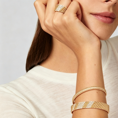 [Clover Jewelry]FIVE-ROW DIAMOND BRACELET