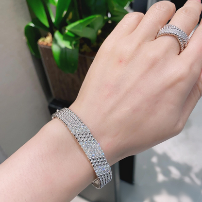 [Clover Jewelry]FIVE-ROW DIAMOND BRACELET