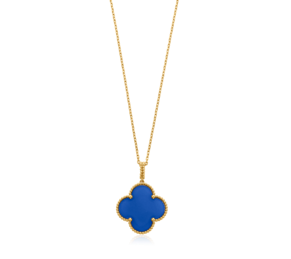[Clover Jewelry]CLOVER 25MM NECKLACE TURQUOISE ROSE GOLD