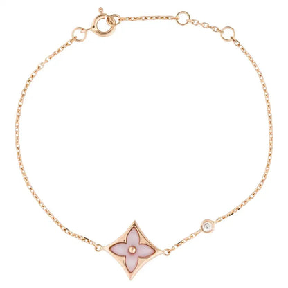 [Clover Jewelry]STAR 1 DIAMOND PINK GOLD BRACELET