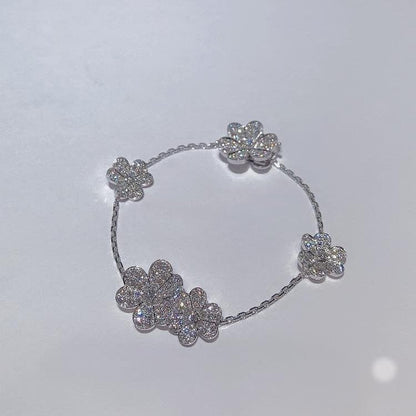[Clover Jewelry]FRIVOLE SILVER 5 FLOWERS BRACELET