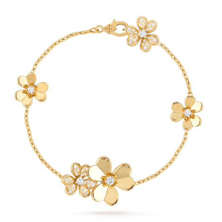[Clover Jewelry]FRIVOLE GOLD 5 FLOWERS BRACELET