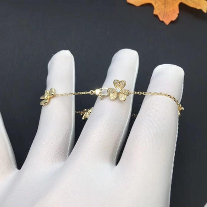[Clover Jewelry]FRIVOLE GOLD 5 FLOWERS BRACELET