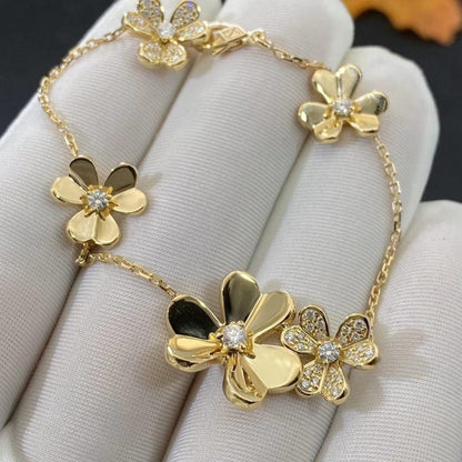 [Clover Jewelry]FRIVOLE GOLD 5 FLOWERS BRACELET