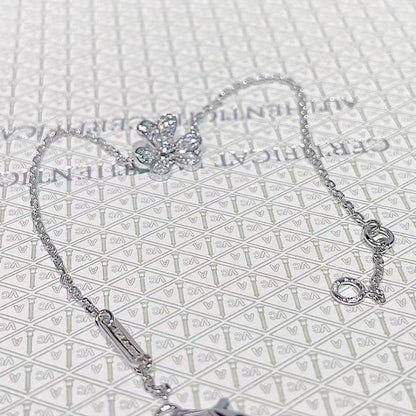 [Clover Jewelry]FRIVOLE SILVER FLOWER DIAMOND BRACELET