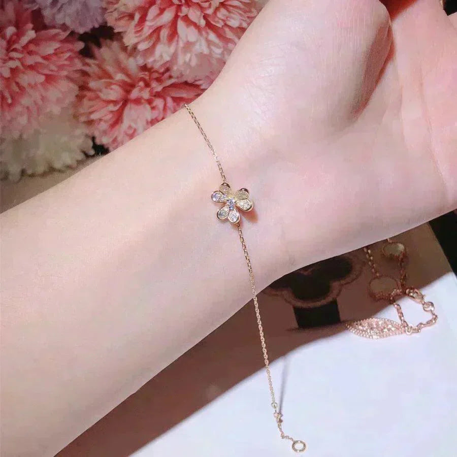 [Clover Jewelry]FRIVOLE GOLD FLOWER DIAMOND BRACELET