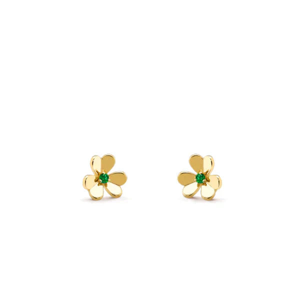 [Clover Jewelry]FRIVOLE  FLOWER MALACHITE EARRINGS