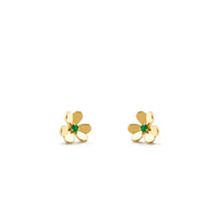 [Clover Jewelry]FRIVOLE  FLOWER MALACHITE EARRINGS