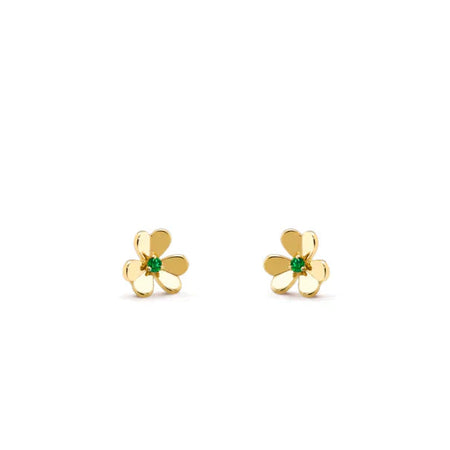 [Clover Jewelry]FRIVOLE  FLOWER MALACHITE EARRINGS