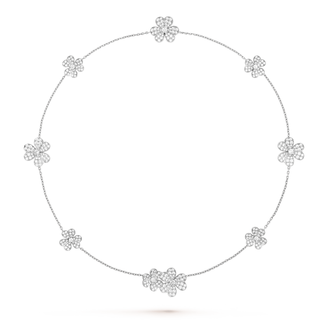 [Clover Jewelry]FRIVOLE SILVER 9 FLOWERS NECKLACE