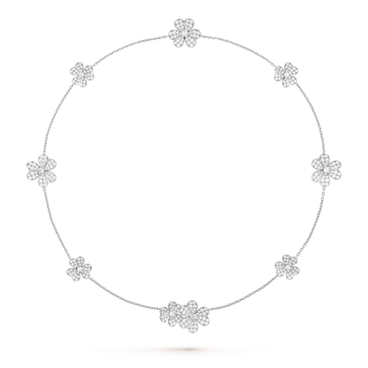 [Clover Jewelry]FRIVOLE SILVER 9 FLOWERS NECKLACE