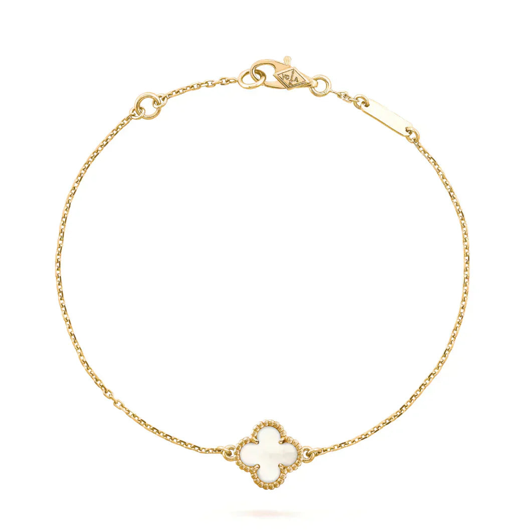 [Clover Jewelry]CLOVER WHITE MOP SINGLE FLOWER BRACELET