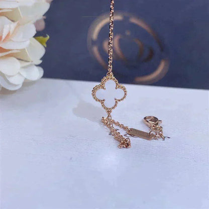 [Clover Jewelry]CLOVER WHITE MOP SINGLE FLOWER BRACELET