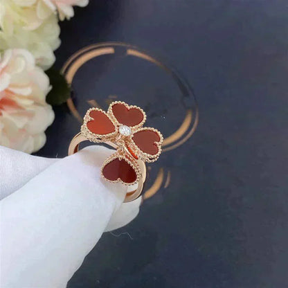 [Clover Jewelry]SWEET CLOVER CARNELIAN RING