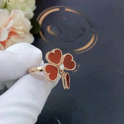 [Clover Jewelry]SWEET CLOVER CARNELIAN RING