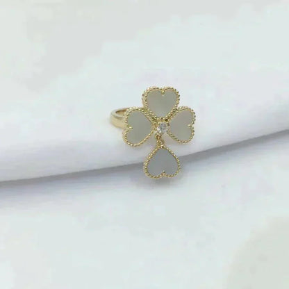 [Clover Jewelry]SWEET CLOVER WHITE MOP RING