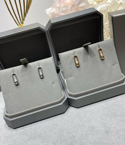 [Clover Jewelry]MOVE UNO SMALL 1 DIAMOND EARRINGS